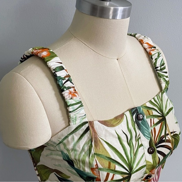 Lost + Wander x Nordstrom Paradise Isle Tropical Tie-Front Top-Sample-Small-NWT - Picture 6 of 13